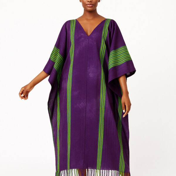Àlàáfíà Striped Fringe Kaftan