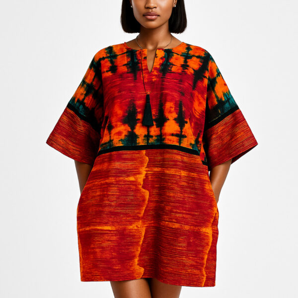 Ìtàn Adire Tunic Dress