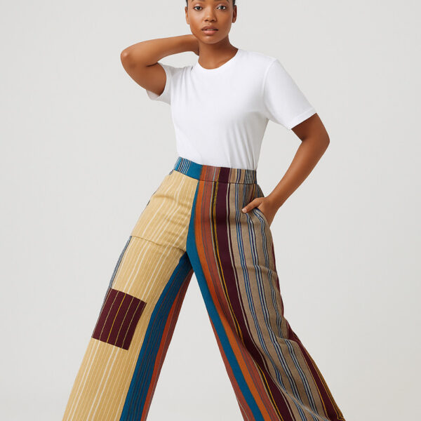 Àwòfín Patchwork Trouser
